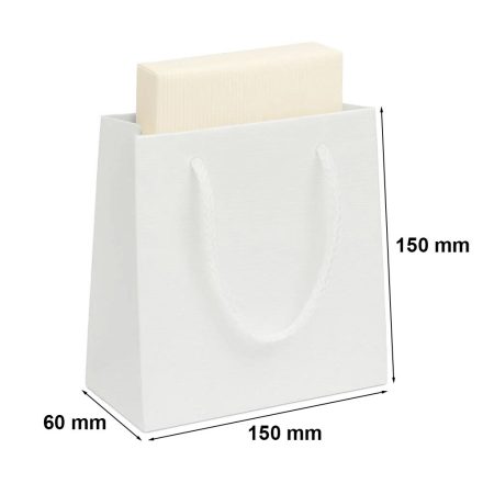 Papier ornementé mat 150x60x150 strium blanc