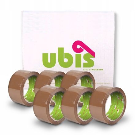 Solvant de bande d'emballage naturel brun UBIS 48mm/54m - 36pc