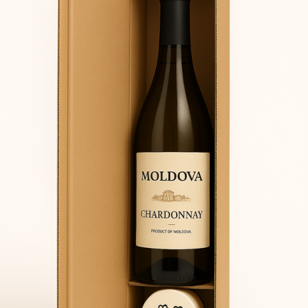 Boîte en carton pour bouteille de vin avec réglable 385x96x102mm marron